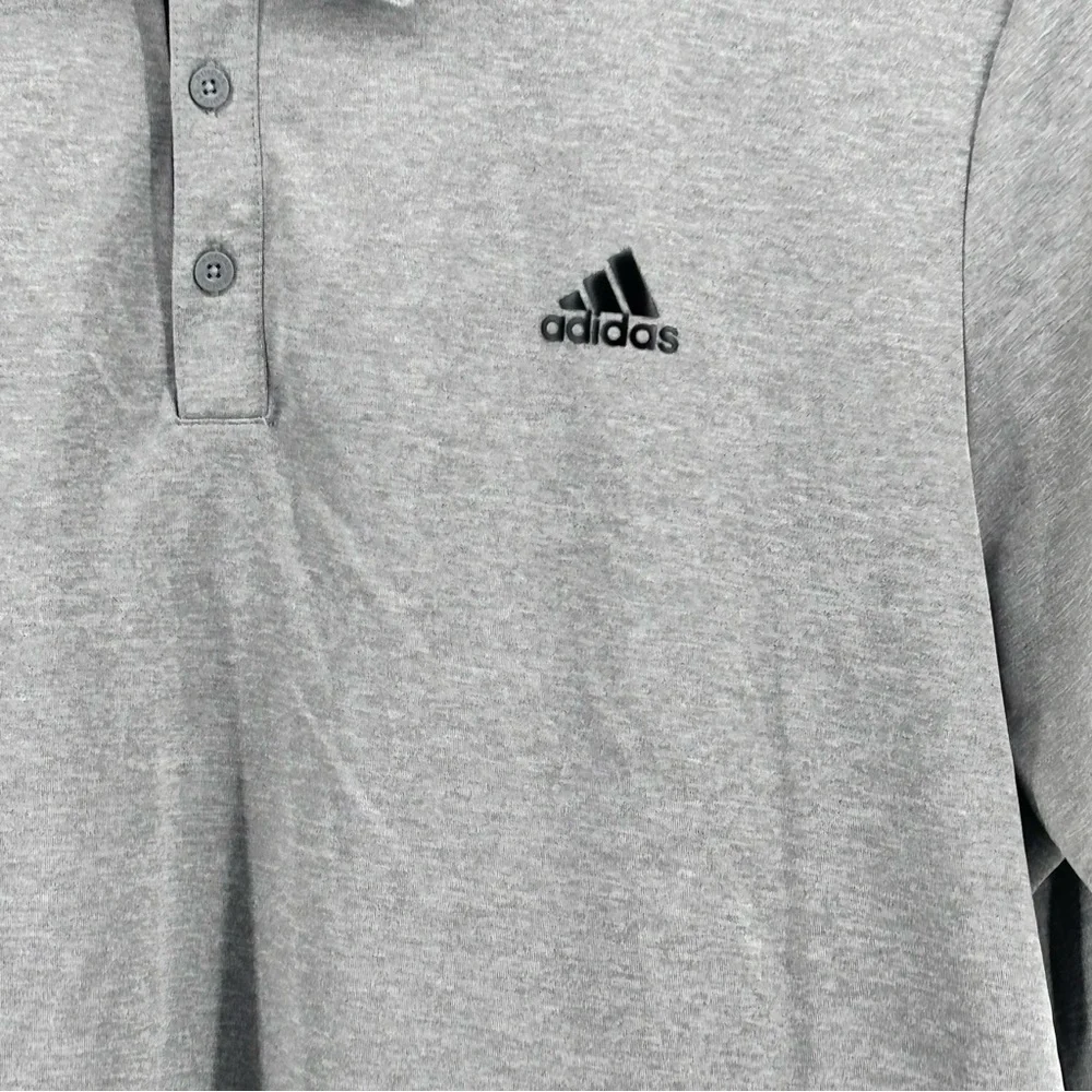 Adidas Mens Gray Performance Short Sleeve Polo‎ Size XXL